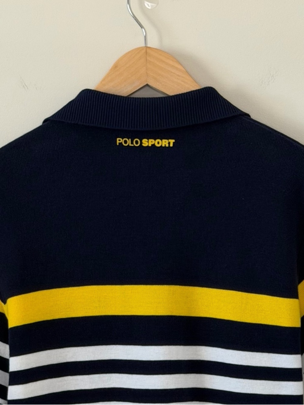 VTG Polo Sport Ralph Lauren Striped Polo Shirt Mens Cotton Classic 90s Size M - Picture 9 of 12
